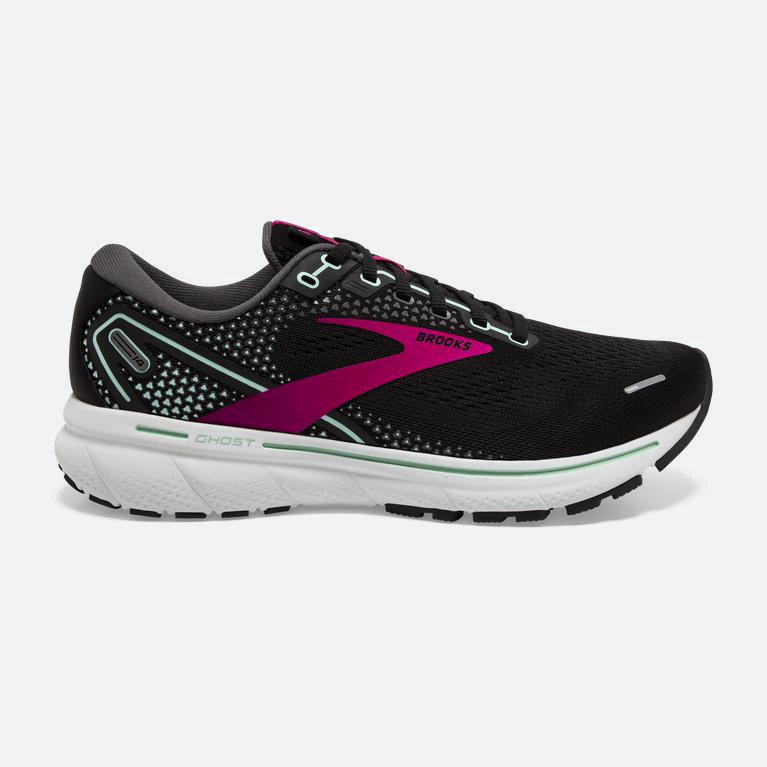 Ténis Brooks Ghost 14 Cushioned Sapatilhas De Corrida Para Estrada Mulher Pretas/Rosa /Turquesa (972